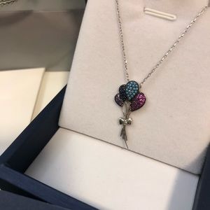 925 STERLING SILVER COLORFUL BALLOONS CZ NECKLACE
